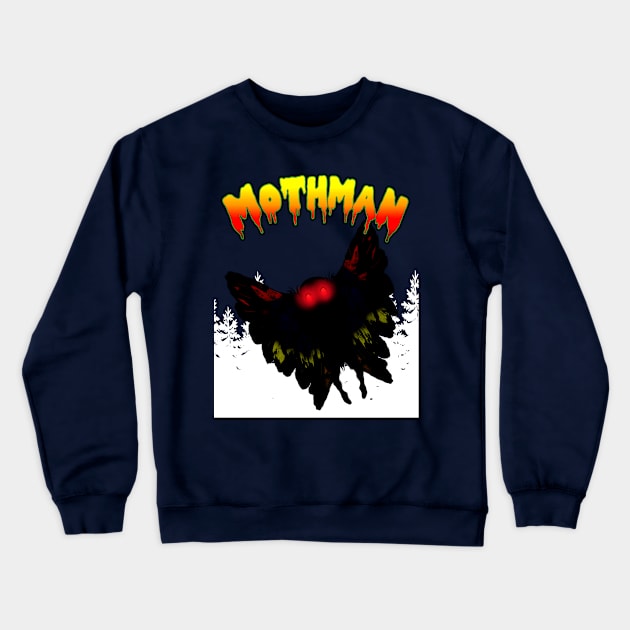 Mothman West Virginia Wing Humanoid Moth Retro Vintage Crewneck Sweatshirt by National Cryptid Society